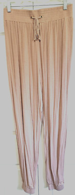 Soprano Women's M Dusty Pink Pull-on Elastic Waist & Cuff Harem Pants 31'' Inseam