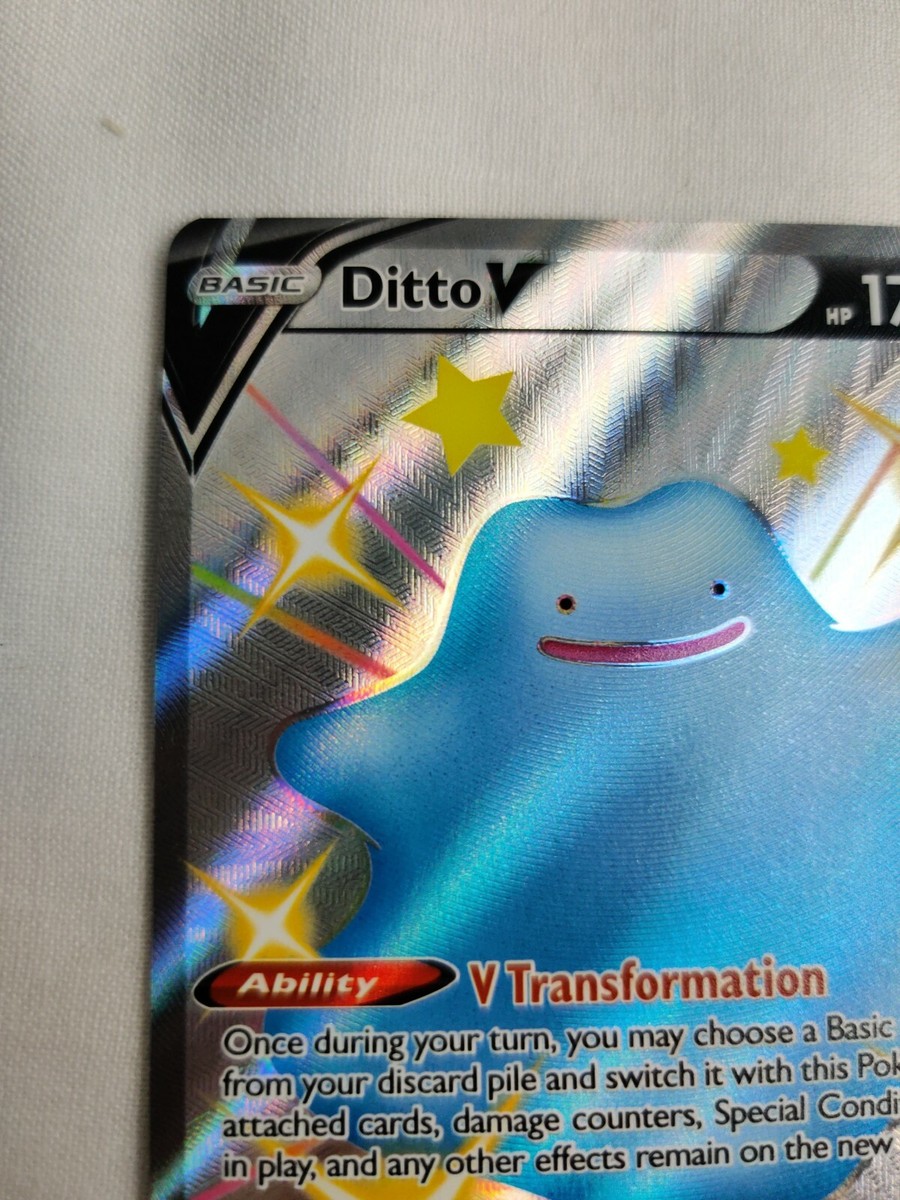 ditto v pokemon card : SWSH SHINING FATES SV118/SV122 SHINY SECRET RARE Basic Pokemon Shining fates ditto v Pokemon
