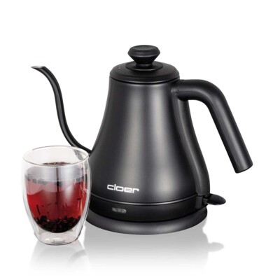 Schwanenhals Wasserkocher Cloer-4960, 0,8 L  schwarz matt Edelstahl (B-Ware)