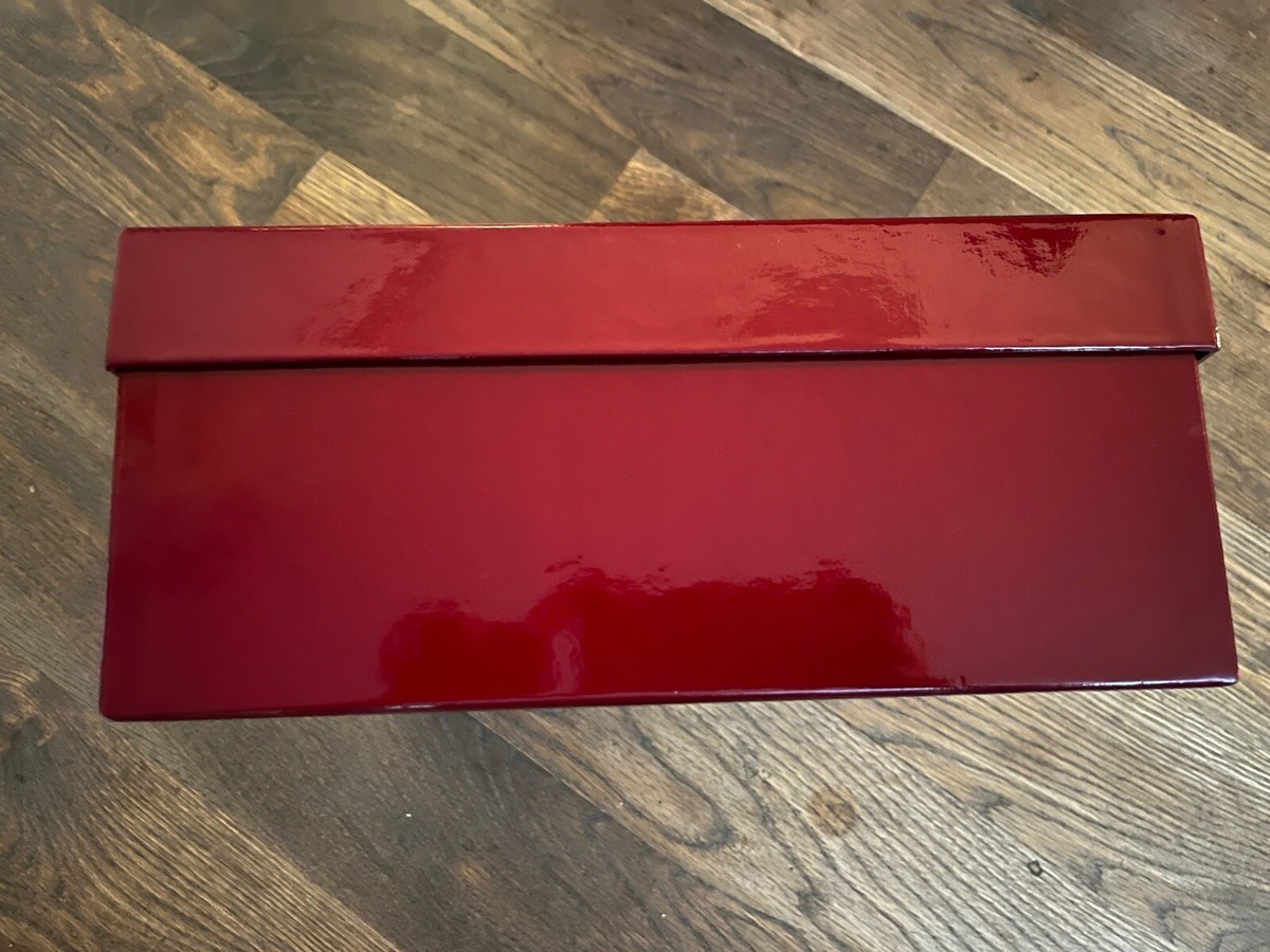 EMPTY Glossy Burgundy Red Gucci Gift Box Storage Logo 14.25 x 12