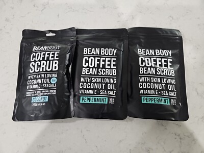 BeanBody 2 Peppermint, 1 Coconut Coffee Body Scrub 7.76oz (3)