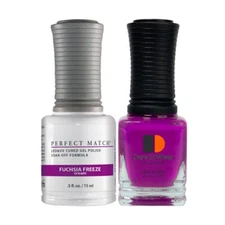 LeChat Perfect Match Gel Polish + Nail Lacquer - PMS279 Fuchsia Freeze 0.5oz