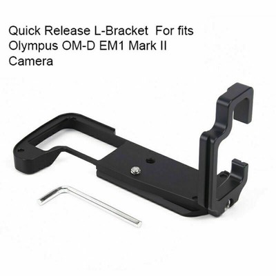1x Schnellverschluss L-bracket Camera-Grip für Olympus Omd E-M1 II EM1 Schwarz