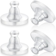 Earring Backs Rubber,100pcs Soft Clear Earring Backs for Studs,Hypoallergenic...