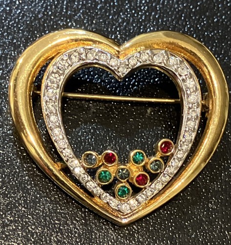 Alilang Women's Crystal Rhinestone Heart Brooch Pin – Sparkly Valentine's Day Love Jewelry - View #4