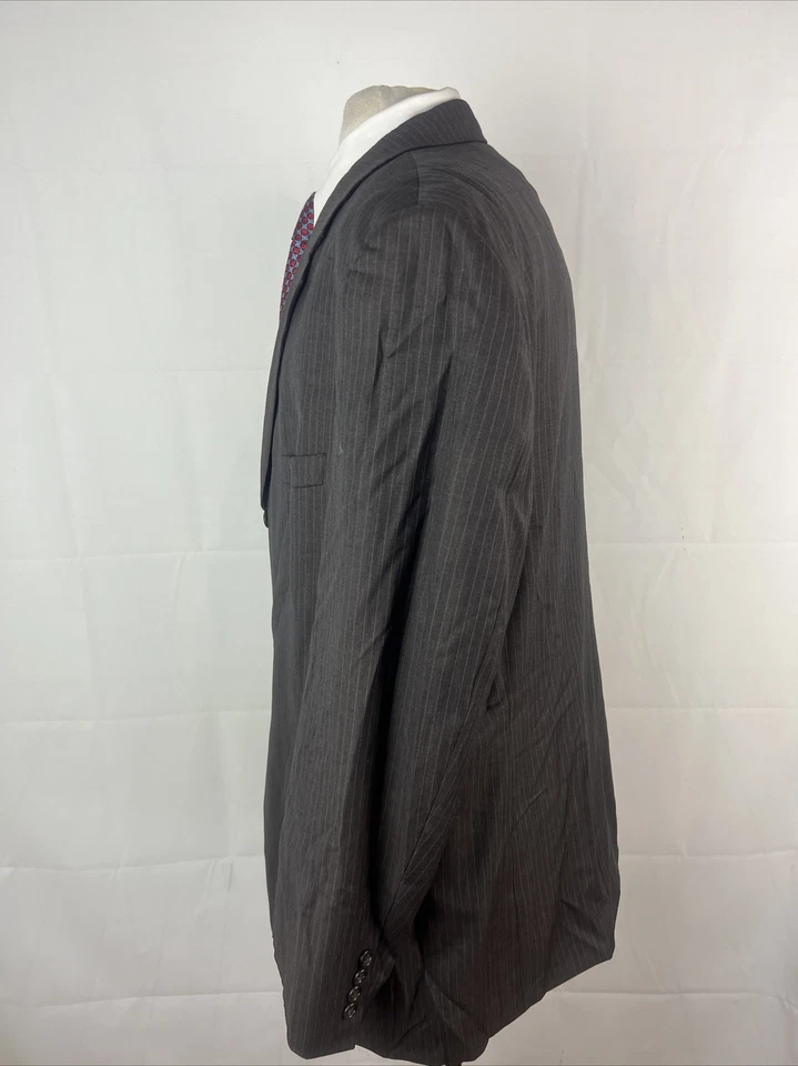 Мужской коричневый полосатый шерстяной блейзер Alfani 48R $295 - Изображение 4 из 4