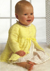 crochet matinee jacket pattern