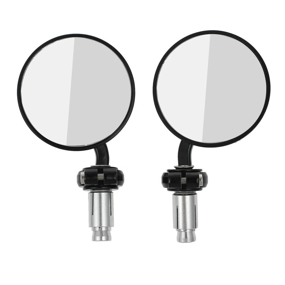 Espejos retrovisores de extremo de manillar de 7/8" aptos para Harley Honda Yamaha Suzuki Kawasaki Foto 4 de 4