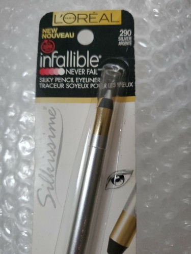 L'Oreal Paris Infallible Never Fail Eyeliner 290 Silver 0.03 oz - Picture 2 of 2