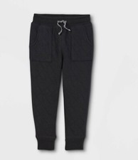 NWT Cat  Jack Reinforced Knee Black Knit Joggers Unisex Size 18M