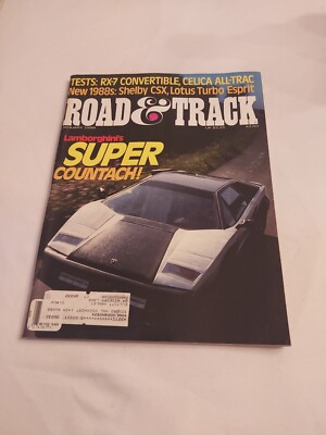 1988 January, Road & Track Magazine, Lamborghini's Super Countach ...