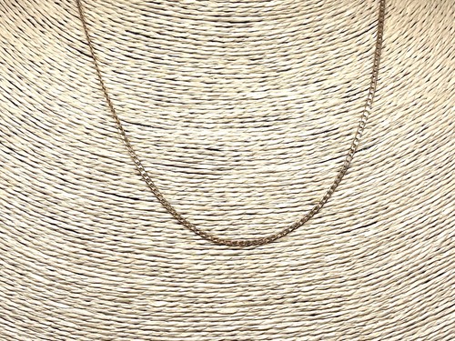 Vintage 9 Carat 375 SOLID ROSE GOLD Curb Chain Necklace 2.5g ~ YELLOW GOLD CLASP - Picture 3 of 14