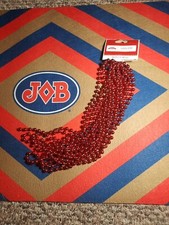 Holiday Time 18' Shiny Red Beaded Garland Christmas Tree Wedding Decor Craft