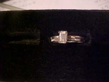 HANDCRAFTED CUBIC ZIRCONIA RING IN .925 STERLING SETTING-SIZE 8-TK CUSTOM SILVER