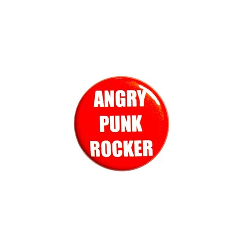 Vintage 80s 90s Style Pin Button Punk Rock Angry Punk Rocker Music Pin ...