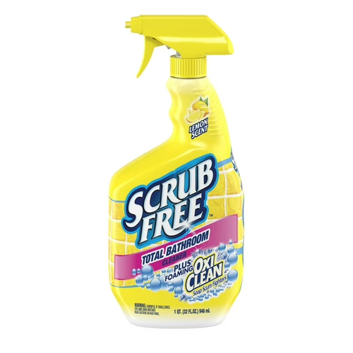 Scrub Free Total Bathroom Cleaner with OxiClean, Lemon Scent, 32 fl oz