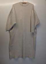 Zara Sweater Dress Size Small Beige Heavy Knitted Long Sleeve Maxi Long Boxy Fit