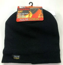 Polar Extreme / Mens / Lined Insulated Thermal Hat / Black / Warm / Comfortable