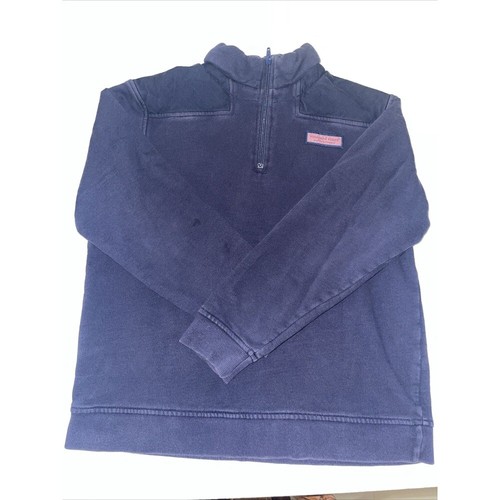 Vineyard Vines Boys Pullover 1/4 Zip Navy Sweatshirt XL Size 20 - Picture 9 of 11