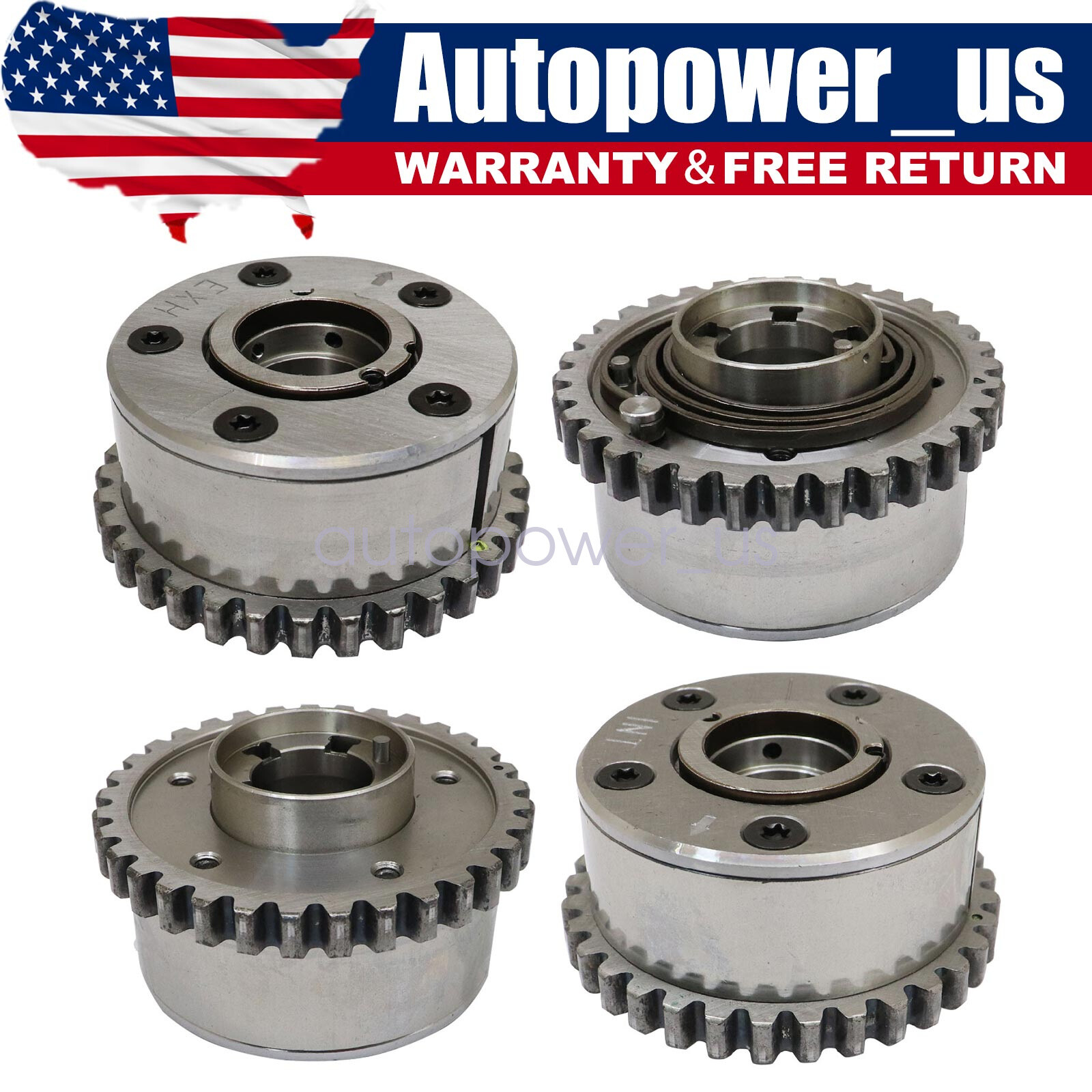 2x Inlet + 2x Outlet VVT Camshaft Phasers For Maserati Ghibli Quattroporte 3.0L