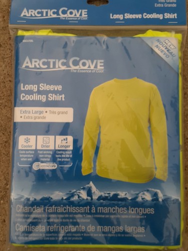 Arctic Cove XL Long Sleeve Cooling Shirt Sun Protection Safety Yellow Outdoor UV - 第 1/5 張圖片