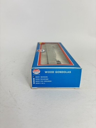 Model Power Trains HO Scale Gray Monon Outside Brace Wood Gondola Car #9091 - Picture 8 of 8