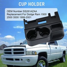 Black Console Cup Holder Fit For 1994-1997 Dodge Ram 1500 2500 3500 Center