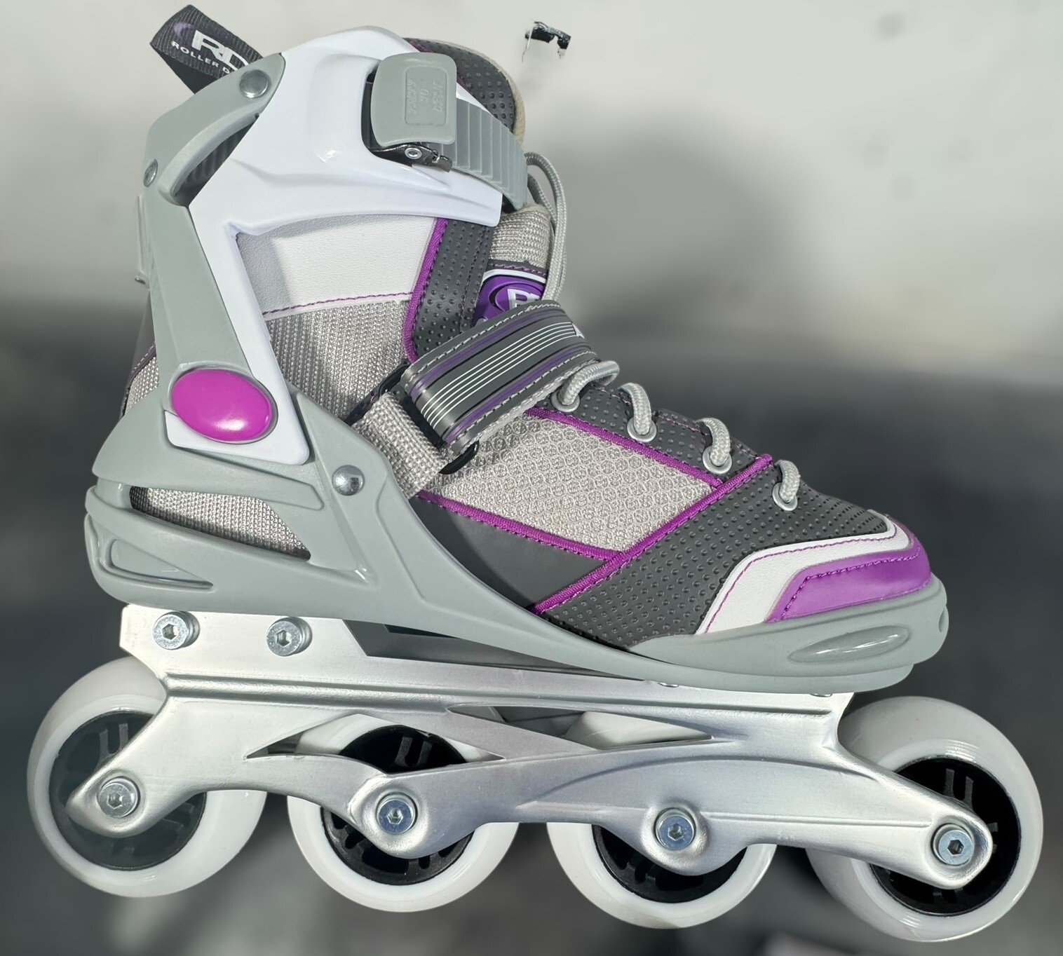 Roller Derby Inline Skates Women's Size 07 Aerio Q60 White/Grey/Pink