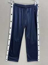 Vintage Nike Mens Medium Travis Scott Mini Swoosh Wide Leg Tearaway Pants Blue