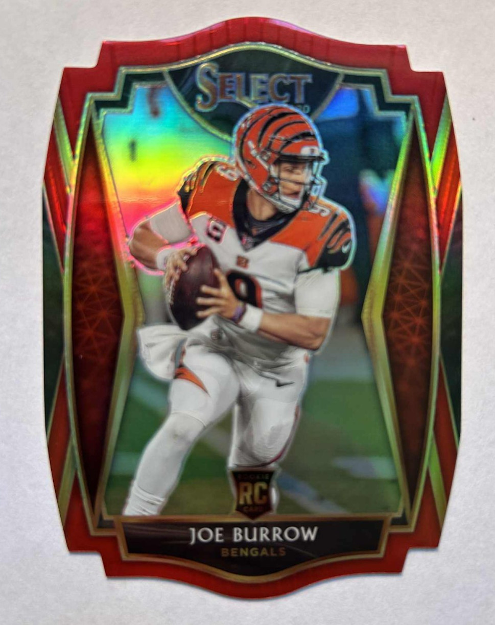 Joe Burrow RC, Premier Level-Die-Cut Red Prizm #146 - 2020 Panini Select