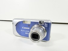 Canon PowerShot A430 4MP Compact Digital Camera Blue Tested Working Retro Y2K
