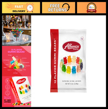 12 Flavor Gummy Bears - 5lbs Soft Chewy Candy, Gluten Free, Fat Free, Great Sn