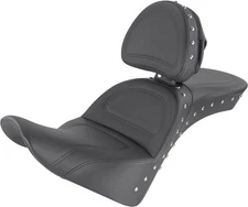 Saddlemen Explorer Special Seat With Backrest w/Chrome Studs #284229