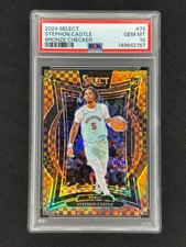 STEPHON CASTLE 2024 Panini Select #72 Bronze Checker Concourse Rookie /49 PSA 10