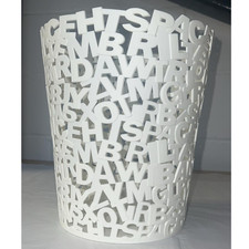 Image of 8L Waste Paper Bin Office Bedroom Bathroom Home Lightweight New Alphabets Design
