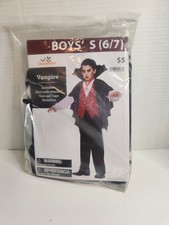Way To Celebrate Boys  Vampire Halloween Set. Size 6/7. New With Tags.
