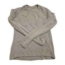 Lululemon Sweater 100 Merino Wool Gray With Front Pockets Size 6