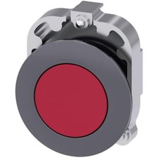 1pk SIEMENS 3SU10600JB200AA0 Pushbutton Momentary Red Guarded 3SU1 Series