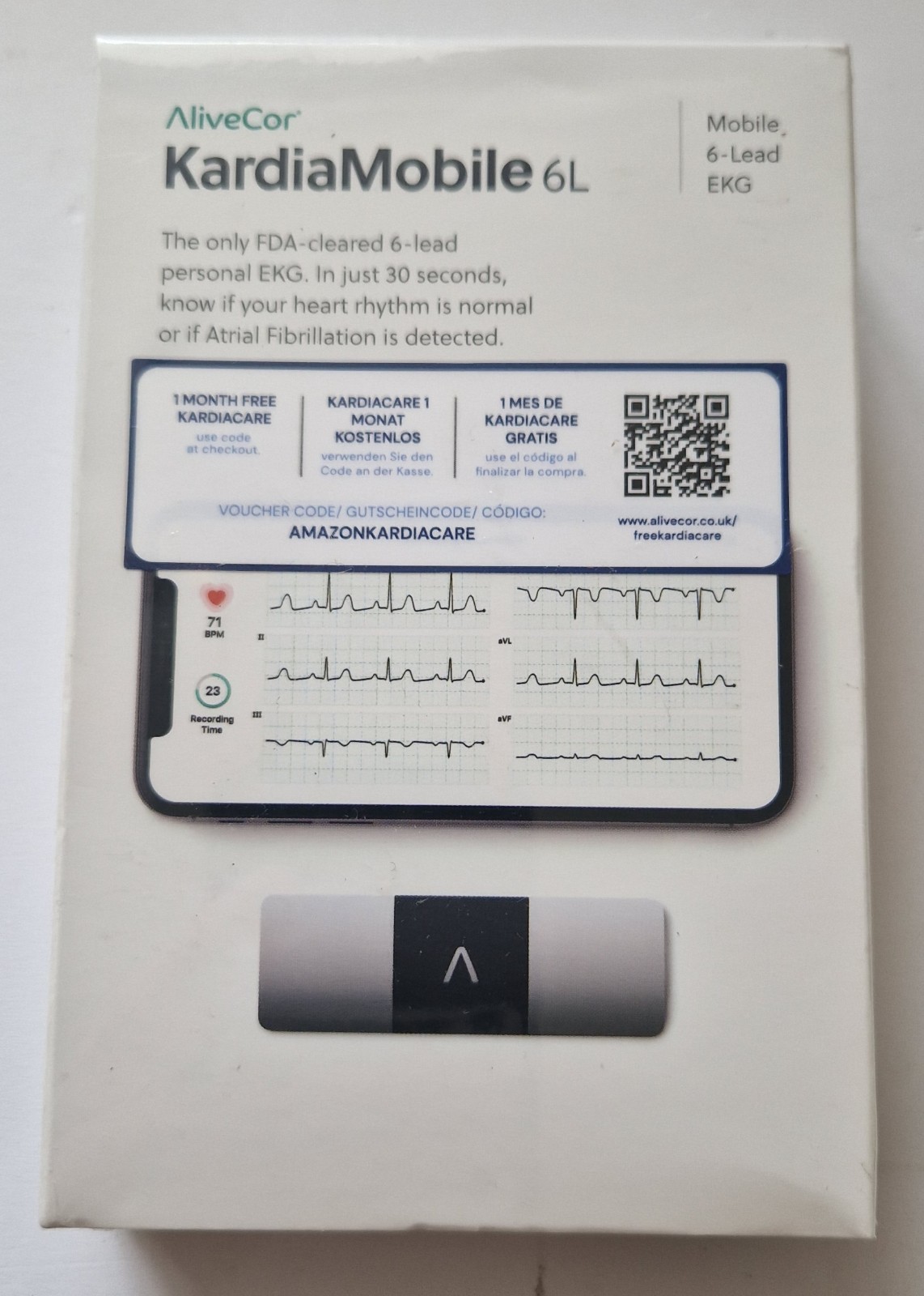 AliveCor KardiaMobile 6L 6-lead ECG Monitor Heart Rhythm Bluetooth - Sealed