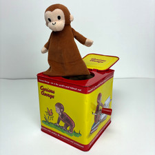Schylling Curious George Jack in the Box Tin Wind Up Toy Monkey