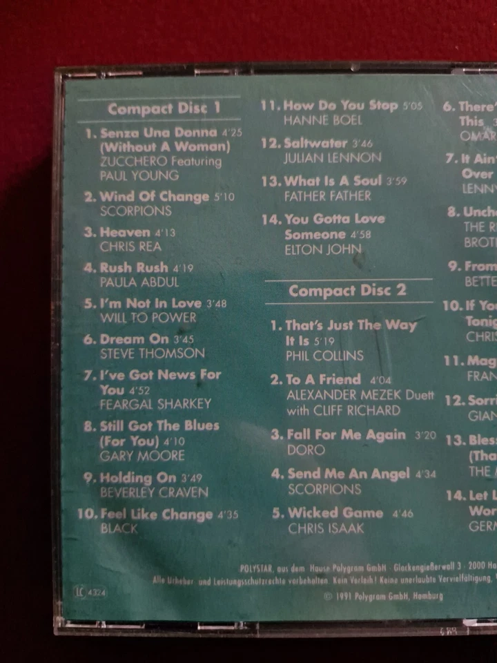 Die besten Soft-Rock Stücke: Sahnestücke ´91 / 2 CDs / 900038 - Bild 2 von 3