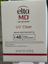 Elta MD UV Clear Broad Spectrum SPF 46 Facial Suncreen 0.5 oz Exp: 09/27