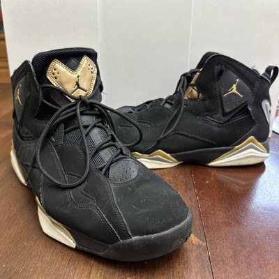 Nike Jordan True Flight Mid Sneakers Black/Gold 342964-070 Mens Size 13