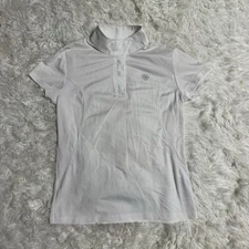 Women’s Medium White Ariat Short Sleeve Horseback Riding Show Shirt