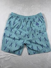 Peter Millar Seaside Collection Swim Trunks Shorts  Lobster M 8  Blue
