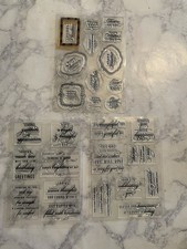 Lot Anna Griffin Saying And Sentiment Stamps Birthday, Holidays, Thank You