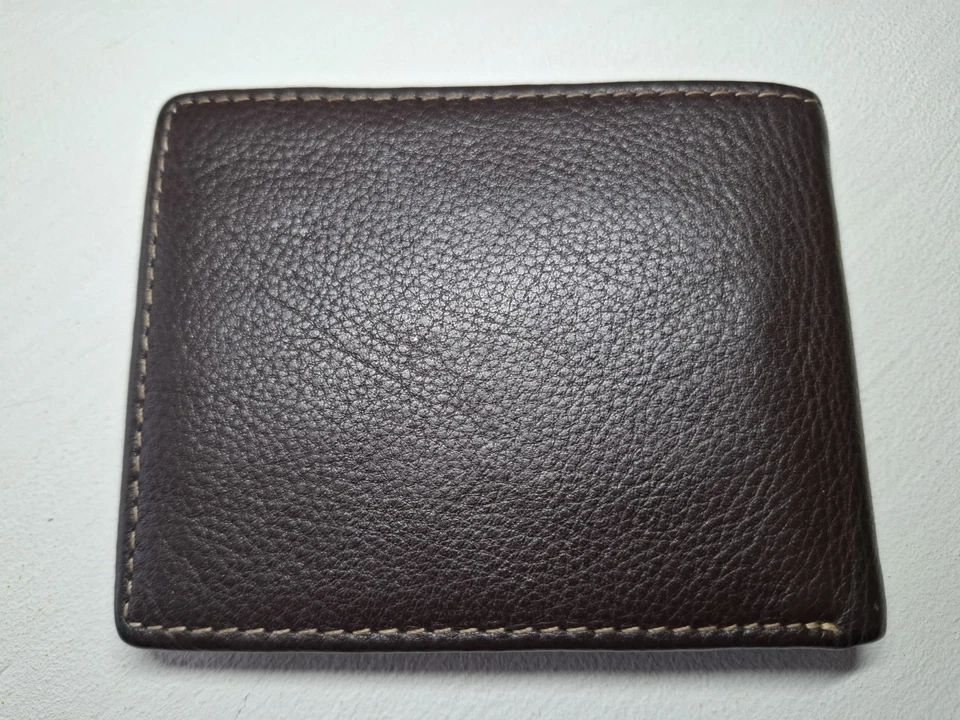 Timberland Brown Genuine Leather Wallet Bifold RFID safe Card Holder ID bag - Image 3 of 4