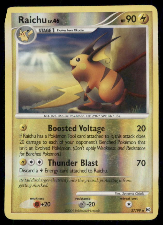 Raichu 27/99 Rare Arceus Pokemon US SELLER LP