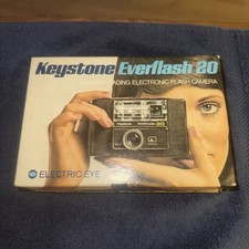 Vintage KEYSTONE Everflash 20 Instant Flash 126 Film Camera Manual Box