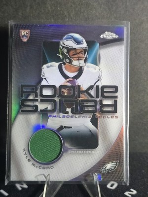 Topps Chrome Football Rookie Reminisce Layer-Worn Kyle McCord RR-KM Eagles 2025